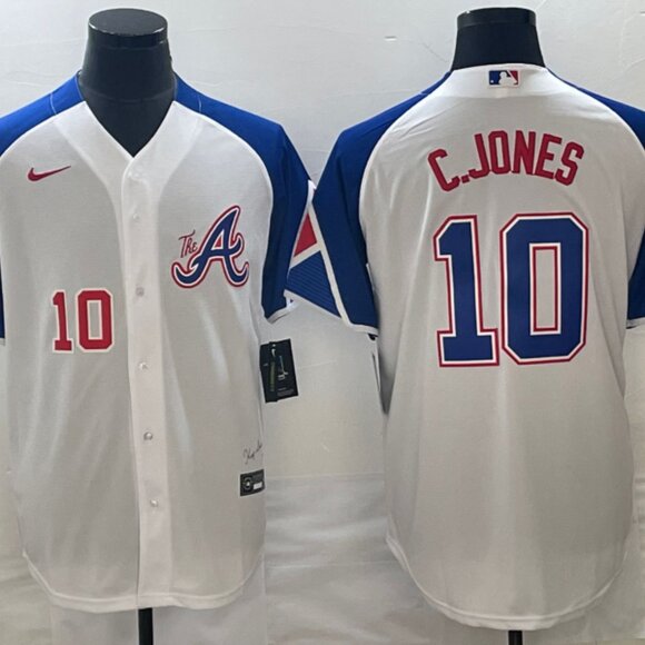 10 Chipper Jones 2023 City Connect White Stitched Jersey - Picture 1 of 1